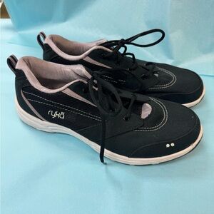 Ryka Black Pink Trim Walking Sneakers